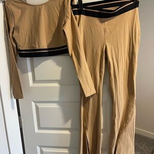 Joy Lab Flare Pant and Crop Top Set size L